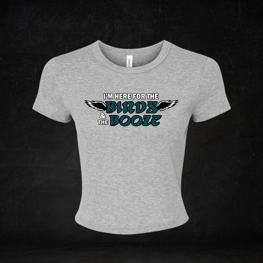 Birds & the Booze Crop Top