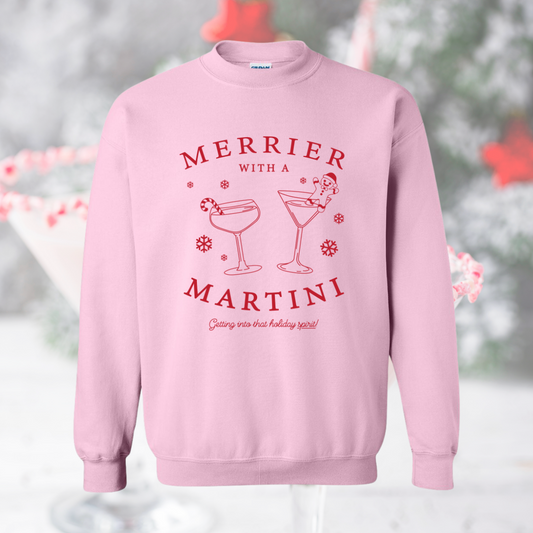 Merrier with a Martini Crewneck