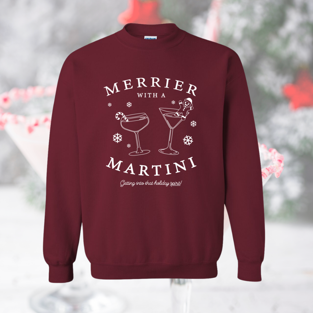 Merrier with a Martini Crewneck