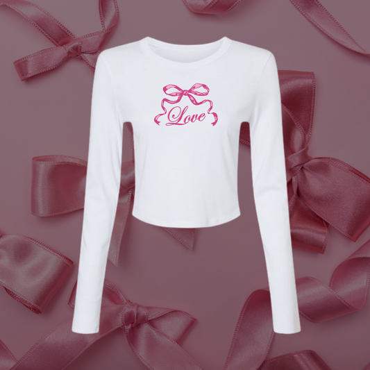 Love Cropped Long Sleeve Tee